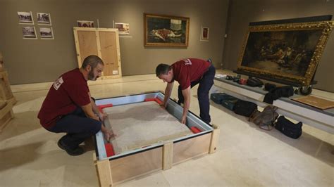 Fotos del montaje de la nueva exposición del Museo Carmen Thyssen de Málaga