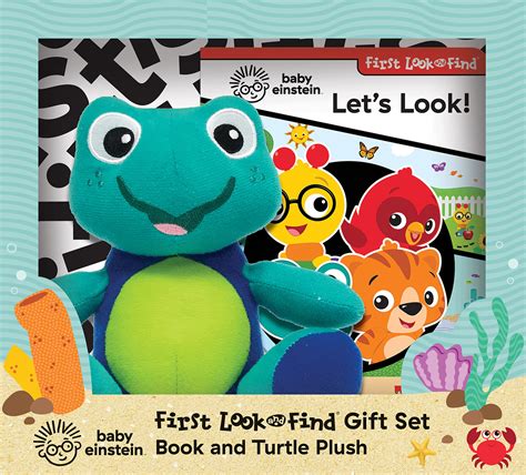 Baby Einstein Let S Look First Look And Find Gift Set Book And Turtle