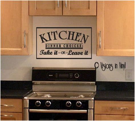 Kitchen Dinner Choices Vinyl Wall Decal On Luulla