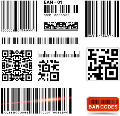 Various types of barcodes vector set Vectors graphic art designs in ...