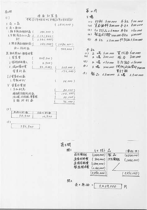 日商簿記検定2級 第133回 解答速報