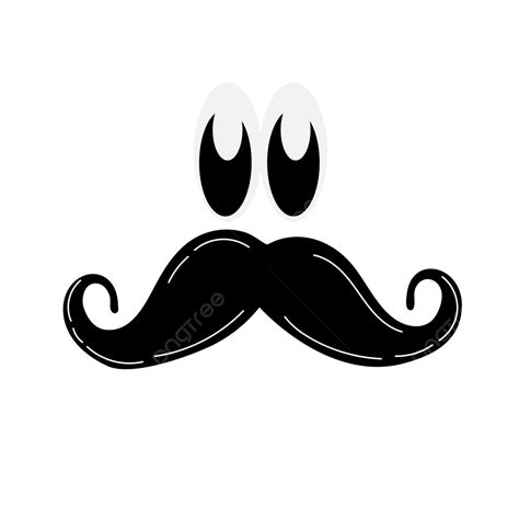 Black Mustache And Eyes Mustache Eyes Doodle PNG And Vector With