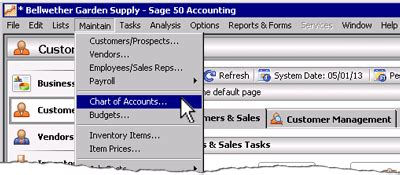 Sage Sample Chart Of Accounts Minga