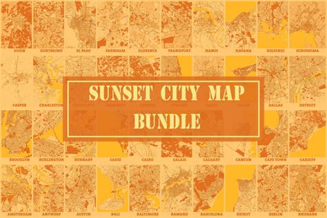 Sunset City Map Bundle Crella