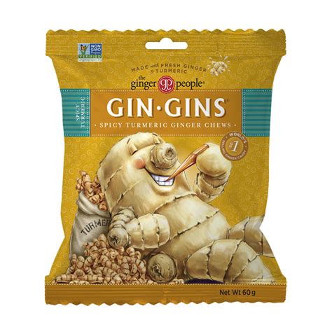 Gin Gins® Spicy Turmeric Ginger Chews The Ginger People Au