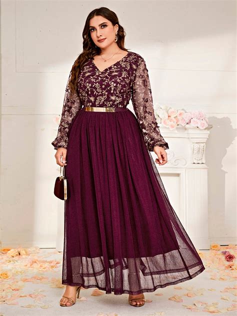 Women Plus Size Maxi Dresses 2023 New Spring Autumn Formal Luxury Chic