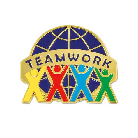 PinMart's Teamwork Employee Recognition Award Enamel Lapel Pin ...