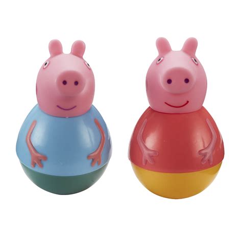 Compre Peppa Pig Pack 2 Weebles De 8cm Peppa E George Aqui Na