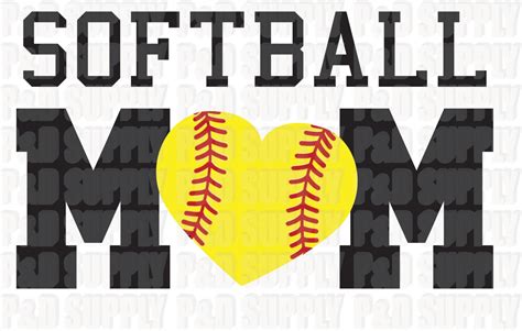 Softball Mom Svg Dxf Digital Cut File For Cricut Or