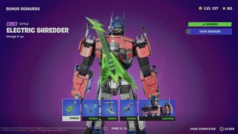 How To Unlock Electric Shredder Style Backbling In Fortnite Battle Pass Bonus Rewards Page 3