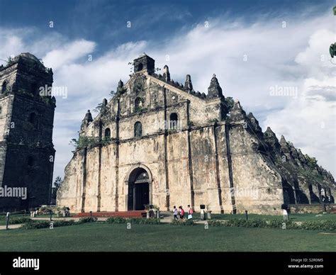 Famous And Historical Paoay Church In Ilocos Norte Philippines Stock