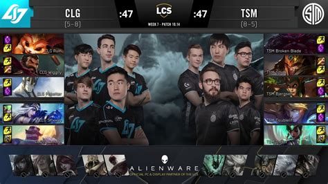 Clg Vs Tsm Lcs Summer Split Week Counter Logic Gaming Vs