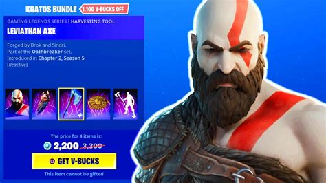 New God Of War Kratos Skin Emote Out Now Item Shop Fortnite