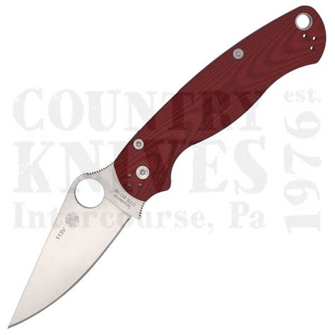 Spyderco C81alprd2 Paramilitary2 Red Aluminum Bd1n