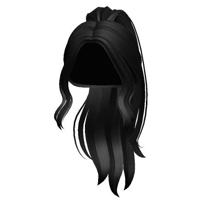 Long Wavy High Ponytail Hair Black Roblox Item Rolimon S