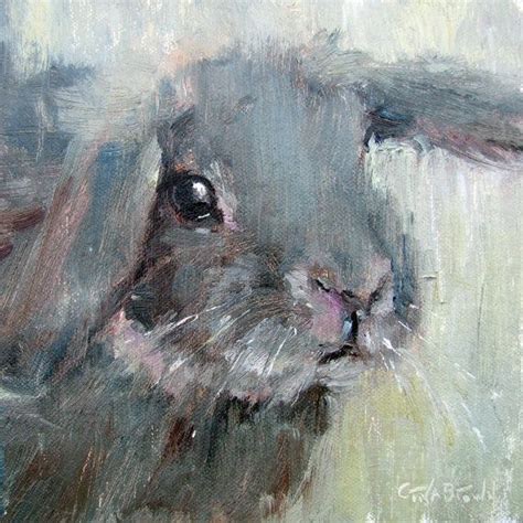 Famous Oil Paintings Of Rabbits Thumper Impressionistic Painting Of Bunny Rabbit By