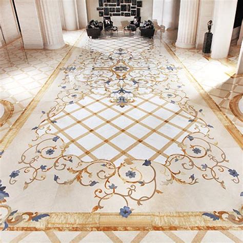 Italian Marble Flooring Inlay Design Floor Roma