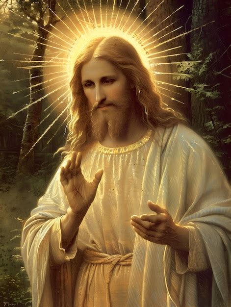 Premium Photo Portrait Of Jesus Christ Oil Painting