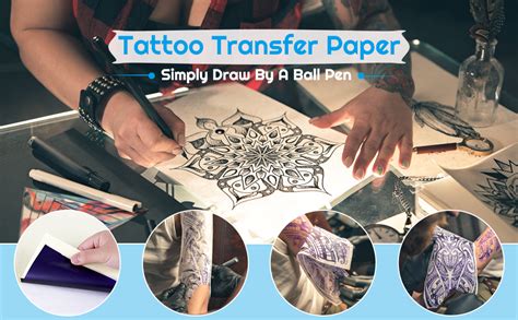 Papel De Transferencia De Tatuaje Cridoz Hojas De Papel De