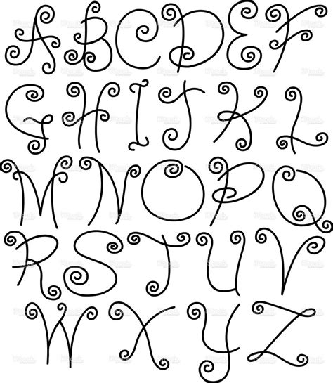 Doodle Font - Letters, Capital, Alphabet, Text Hand Lettering Alphabet ...