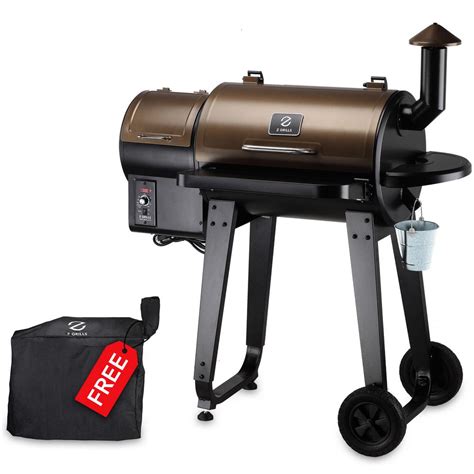 Z GRILLS 450 Sq In 6 In 1 BBQ Pellet Grill Wood And Smoker In Bronze