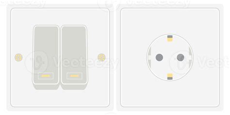 Double Switch And Receptacle Socket Electrical Tool Equipment 22014494 Png