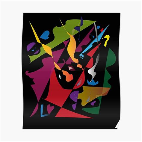 Educational Cubism Clown Things 13 Poster For Sale By Amrichjimi