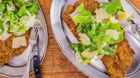 Rachaels Beef Milanese With Everything Recipe Rachael Ray Show