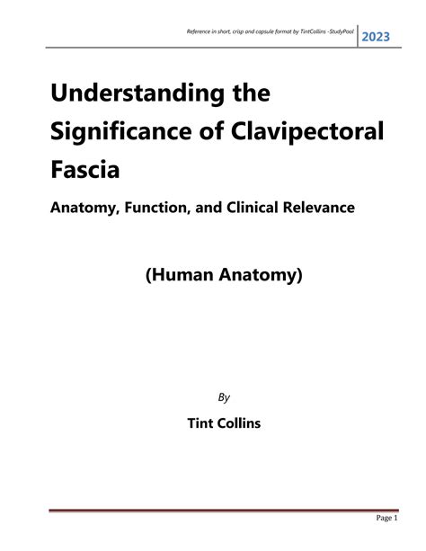 SOLUTION: Clavipectoral fascia anatomy function and clinical relevance ...