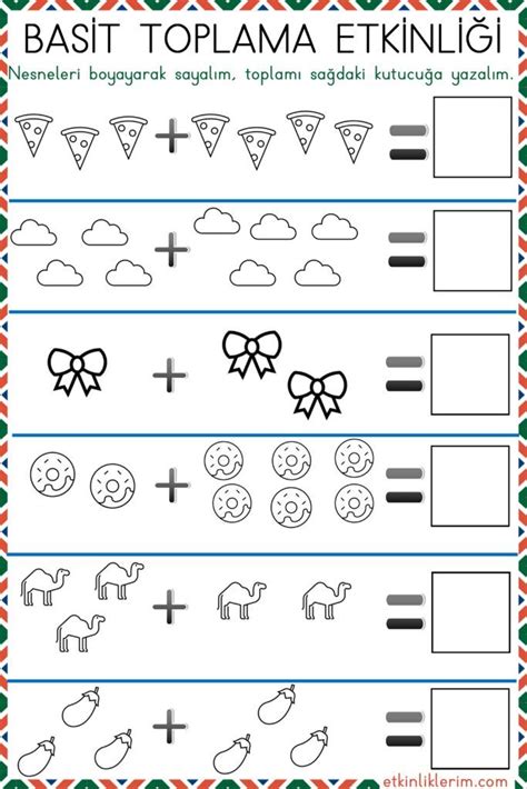 Okul Ncesi Toplama Lemi Matematik Al Ma Sayfas Okul Ncesi Okul