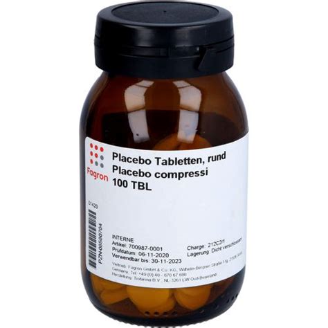 Placebo Tabletten Mg G Nstig Kaufen Bio Apo Versandapotheke