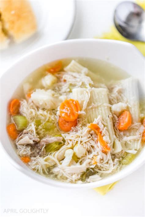 Instant Pot Chicken Soup Recipe With Whole Chicken April Golightly