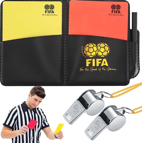 Ensemble De Cartes Arbitre De Sport De Football Cartons Rouges Et