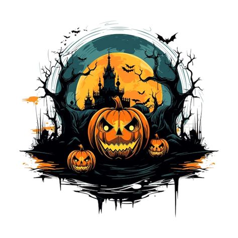 Calabaza de ilustración vectorial de halloween Vector Premium