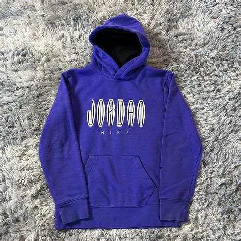 Jordan Nike Purple Hoodie Size Youth... - Depop