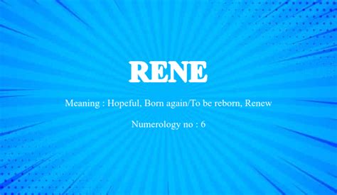 Rene Name Meaning