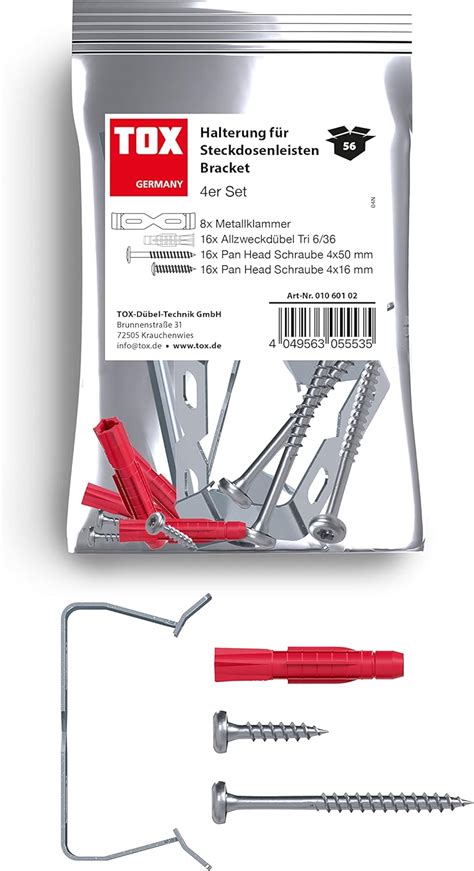 TOX Halterung für Steckdosenleisten Bracket flexibel anpassbar für