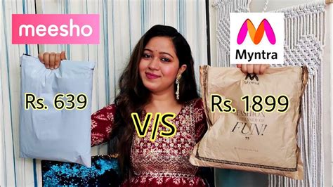 Myntra Vs Meesho Meesho Saree Myntra Saree Same Product Different