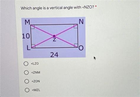 Solved Which angle is a vertical angle with | Chegg.com