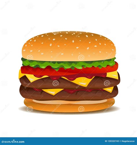 Vector Hamburger Clip Art Illustration Stock Vector Illustration Of