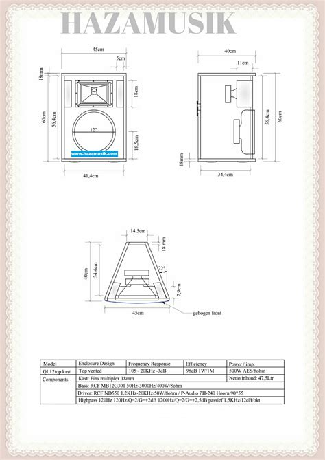 Ukuran Box Speaker Line Array 12 Inch Berbagai Ukuran