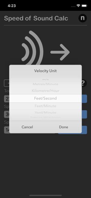 Speed of Sound Calculator iOS Apps for iPhone and iPad | Nitrio