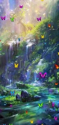 Art Paint Green Nature Live Wallpaper - free download