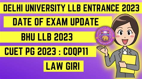 Cuet Pg Law Entrance Exam Date Du Llb Exam Date Cuet Pg Law