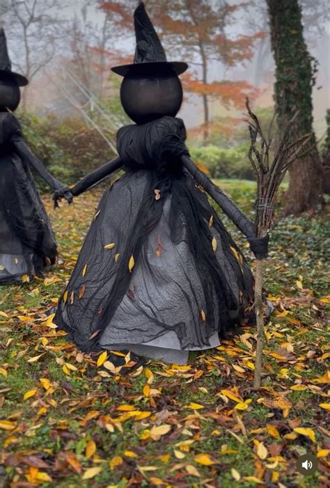 DIY Halloween Witches In 2023 Outdoor Witch Decor Diy Halloween