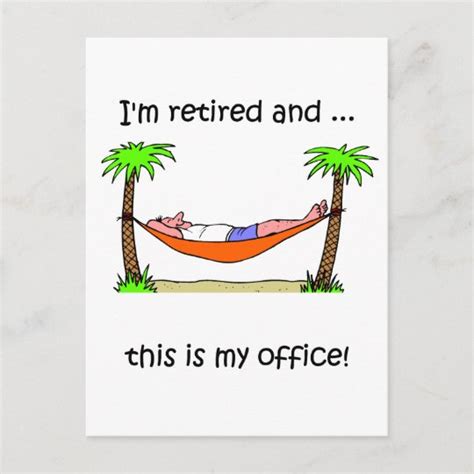 Funny retirement humor postcard | Zazzle.com