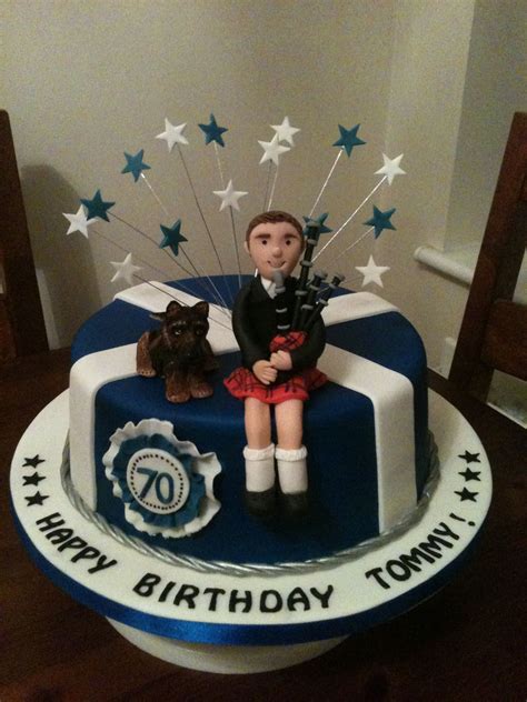 Scottish Themed Cake 70th Birthday Cake Birthday Cakes For Men