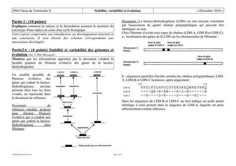 Stabilit Et Variabilit Des G Nomes Et Volution