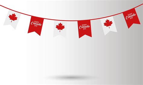 Canadian banner pennant for happy canada day vector design 1878775 ...