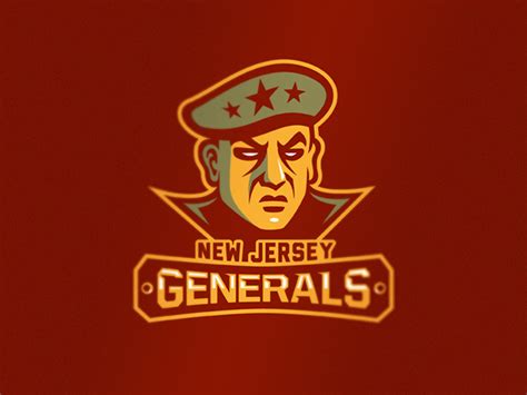 NEW JERSEY GENERALS LOGO on Pantone Canvas Gallery